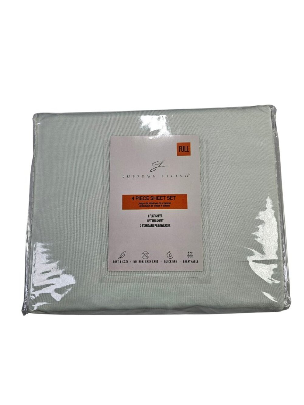 Supreme Living Full Size 4pc Microfiber Sheet Set NEW Mint Green